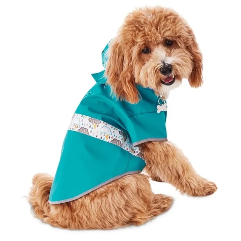 Teal Dog Raincoat - XXS